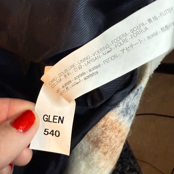 NWT Zara Oversized Wool Blend Plaid Shirt Jacket Shacket Cream Brown XS - Picture 6 of 7